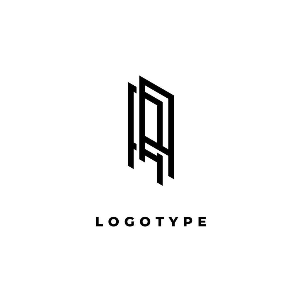 conceito de design simples e criativo de letra de logotipo aa inicial moderno vetor