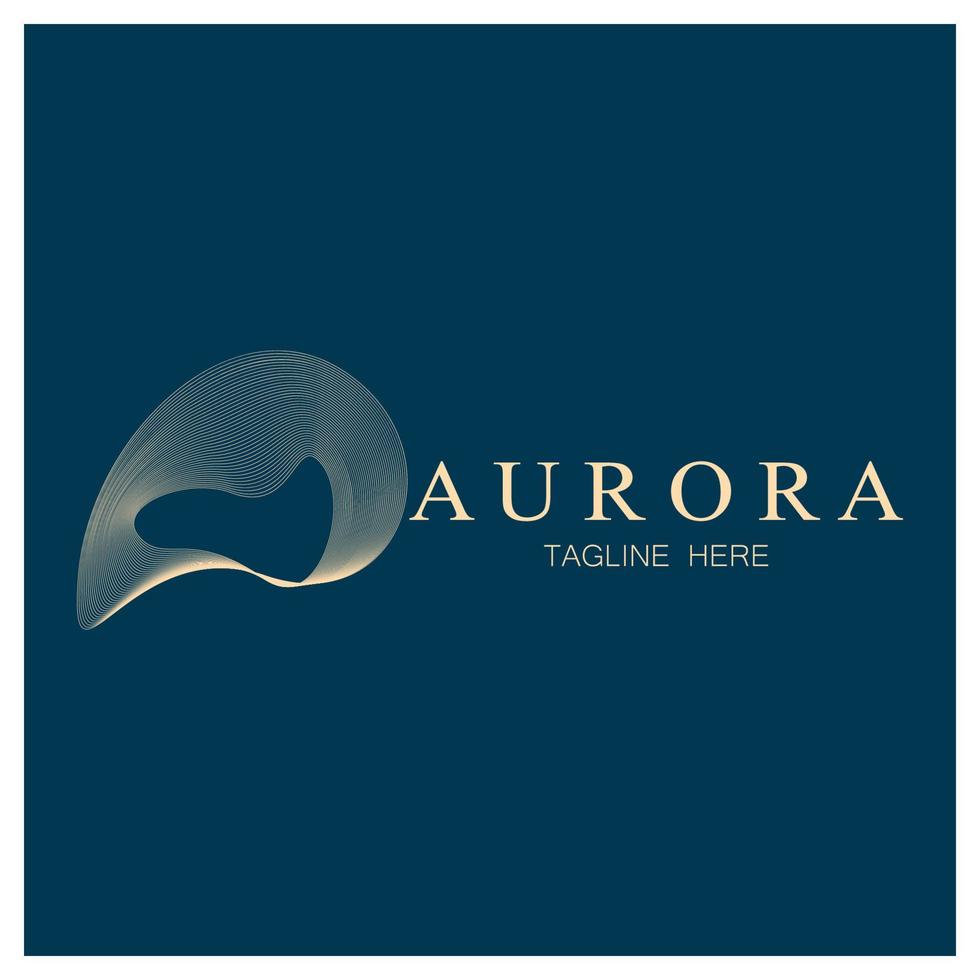 modelo de vetor de ilustração de ícone de design de logotipo aurora