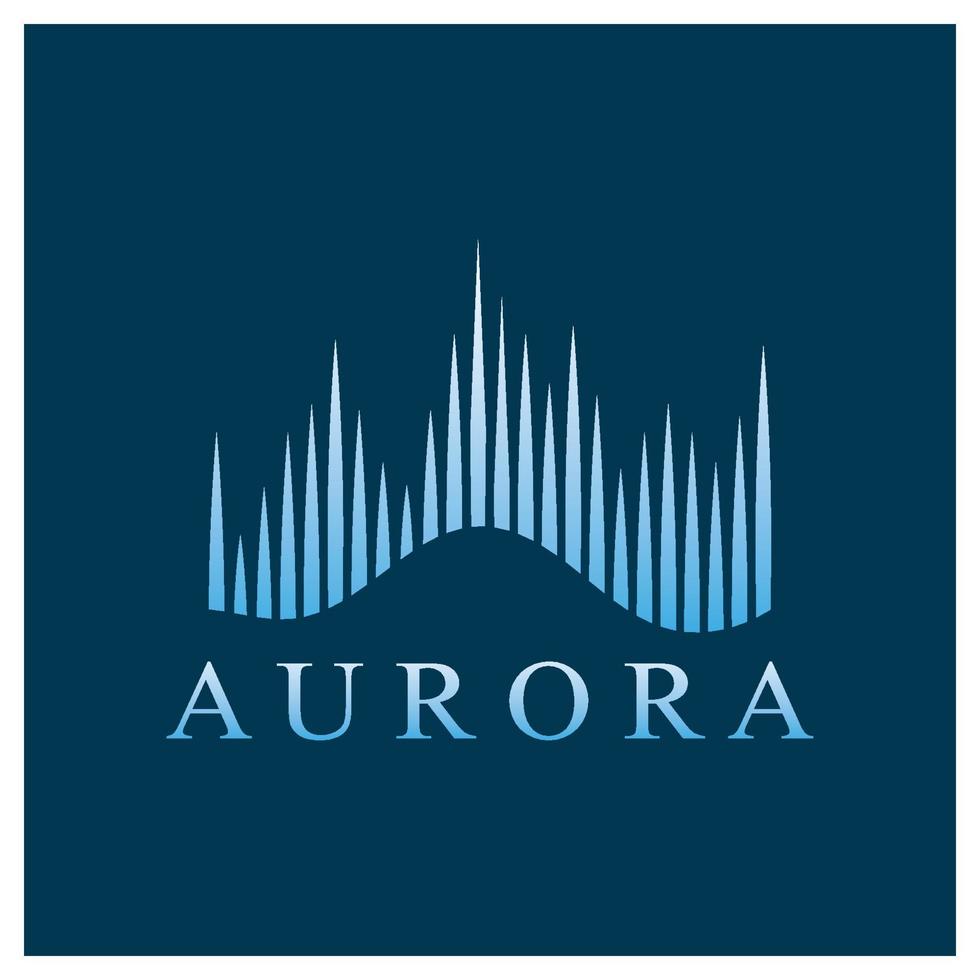 modelo de vetor de ilustração de ícone de design de logotipo aurora