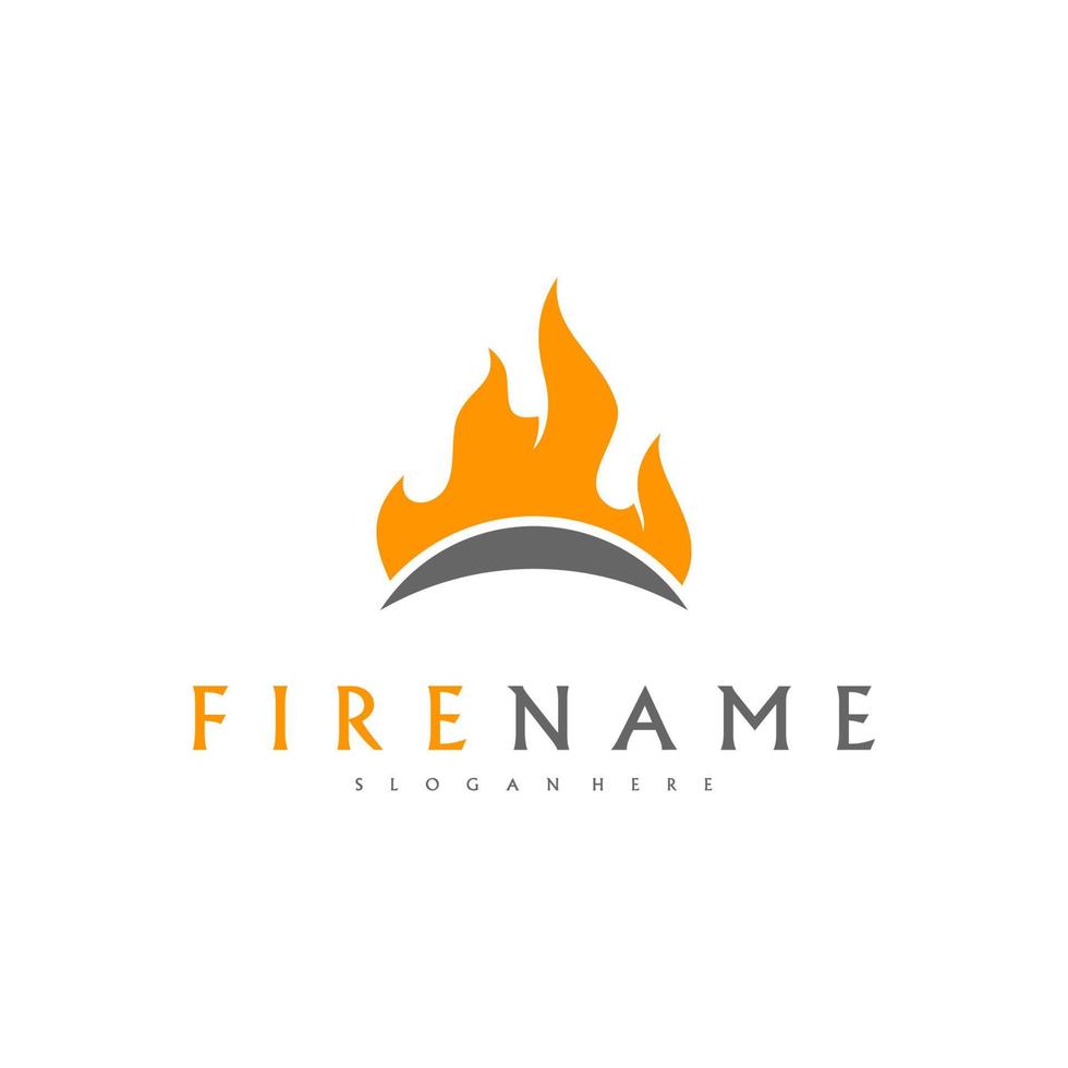 chamas de fogo, ícones vetoriais de inspiração de design de logotipo de fogo vetor
