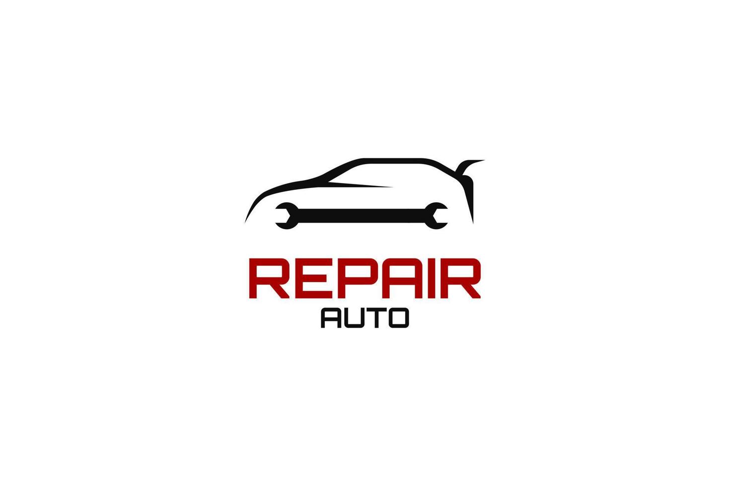 ilustração de modelo de vetor de design de logotipo de reparação de automóveis plana