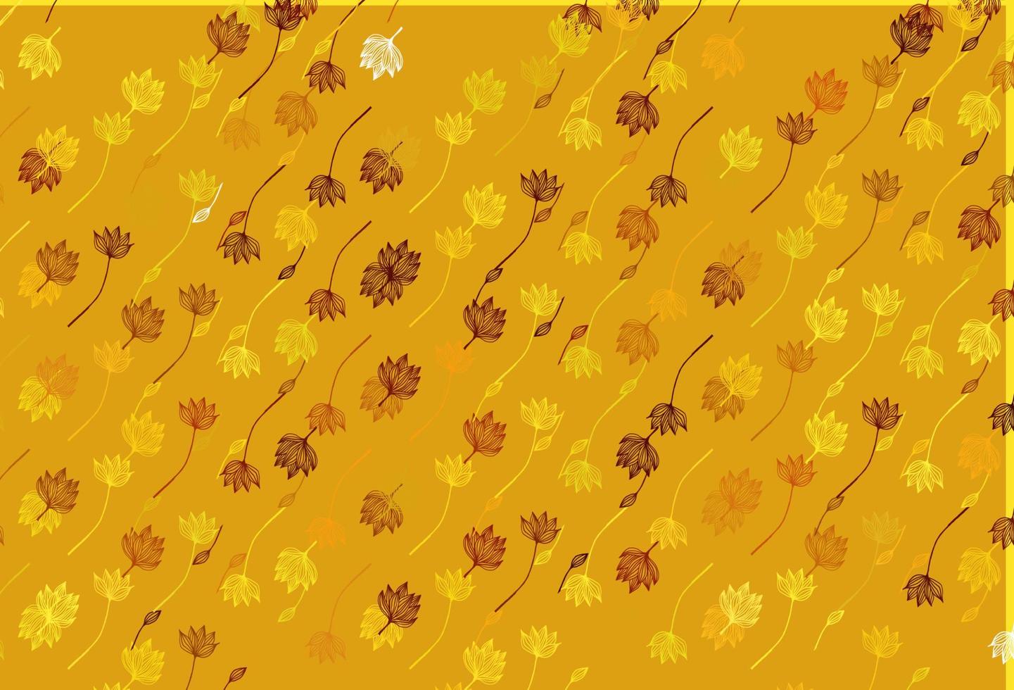 textura de doodle de vetor laranja claro.