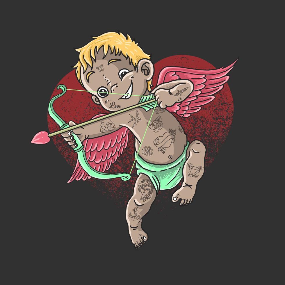 anjo cupido dos namorados vetor