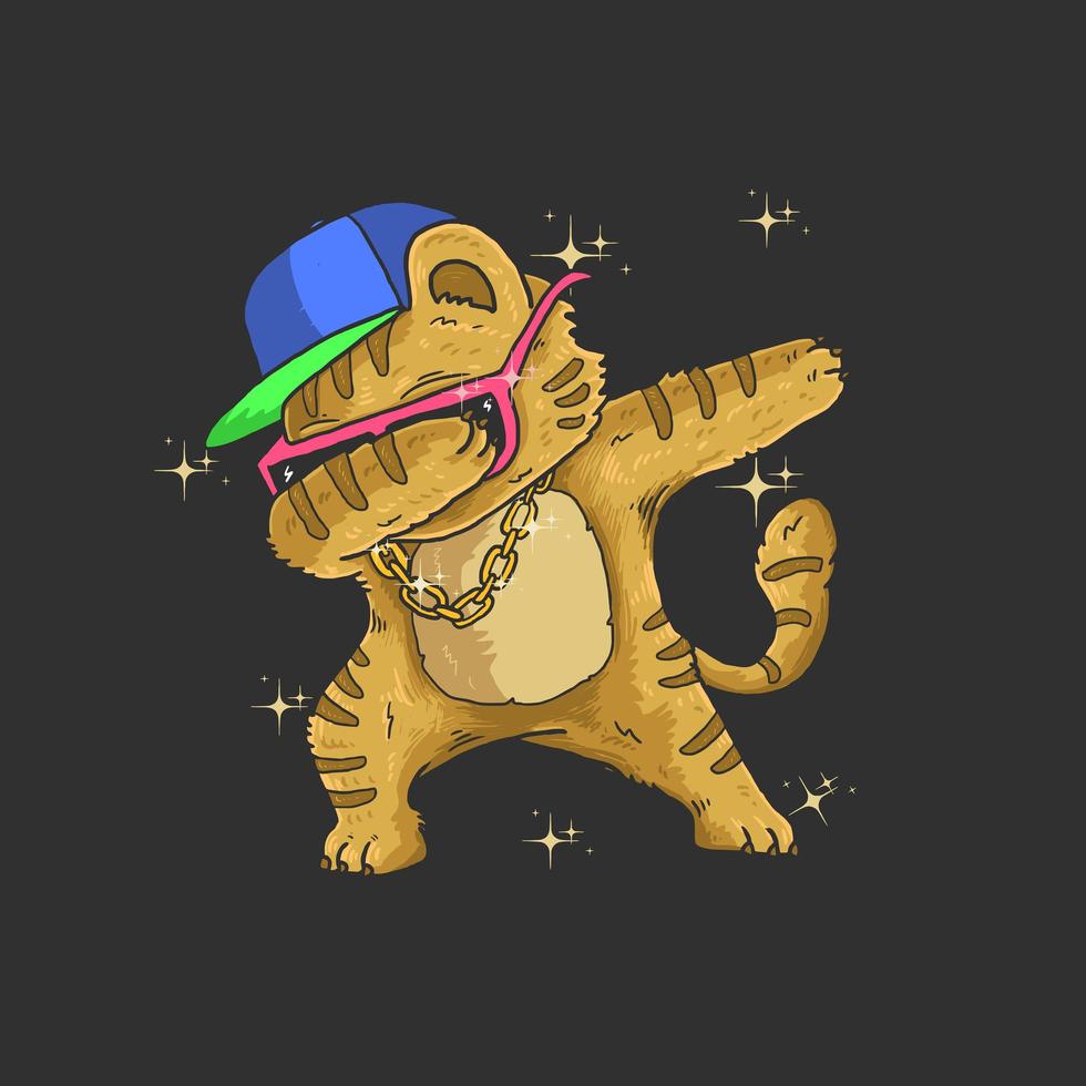 dabbing bonito do gato vetor