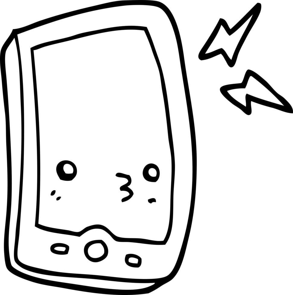 celular de desenho animado vetor