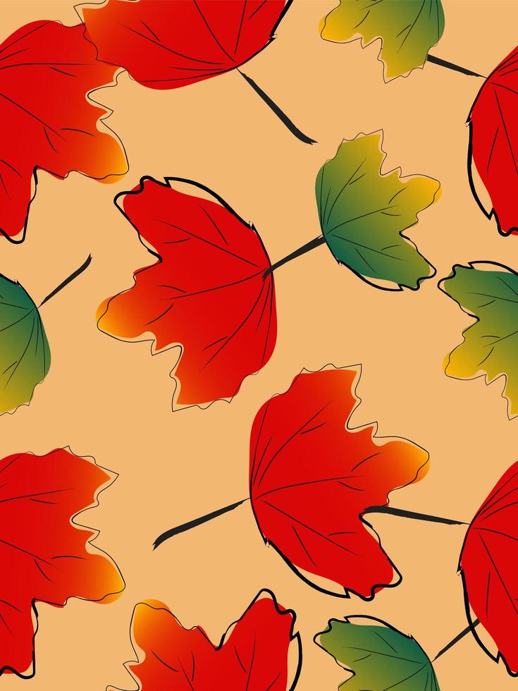 padrão sem emenda de outono maple leaf vetor