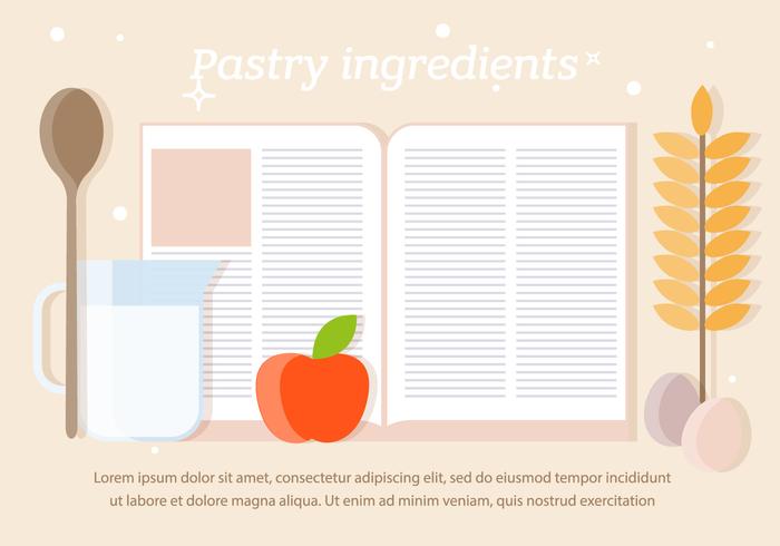 Vector grátis de ingredientes de pastelaria