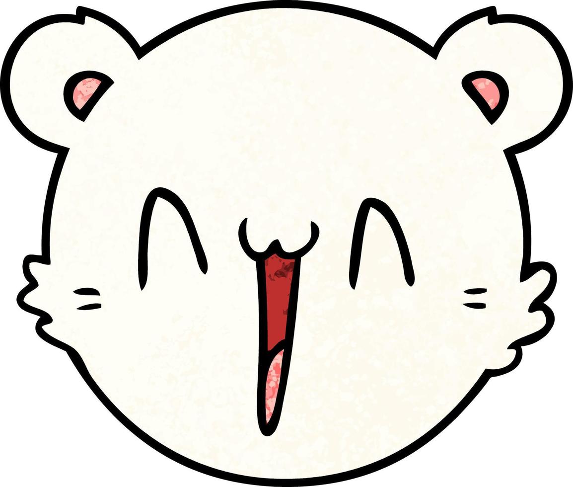 desenho animado feliz urso polar vetor