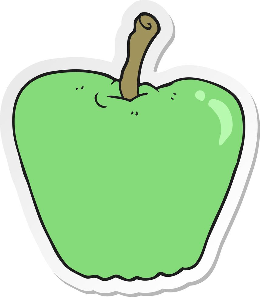 adesivo de uma maçã de desenho animado vetor