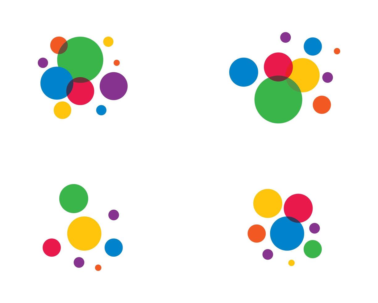 conjunto de logotipo de símbolo de bolha vetor