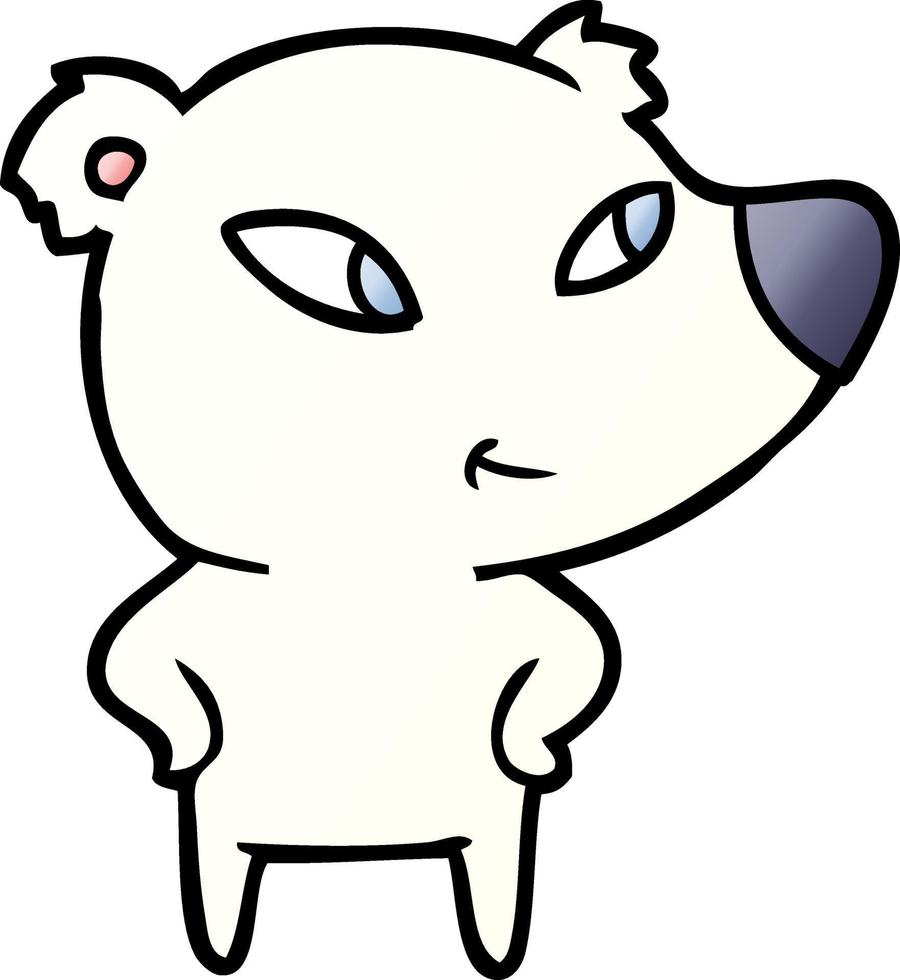 desenho de urso polar vetor