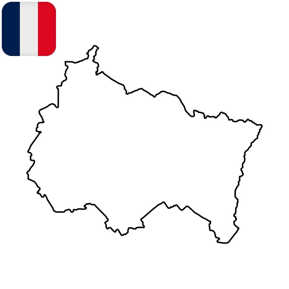 mapa grande est. região da França. ilustração vetorial. vetor