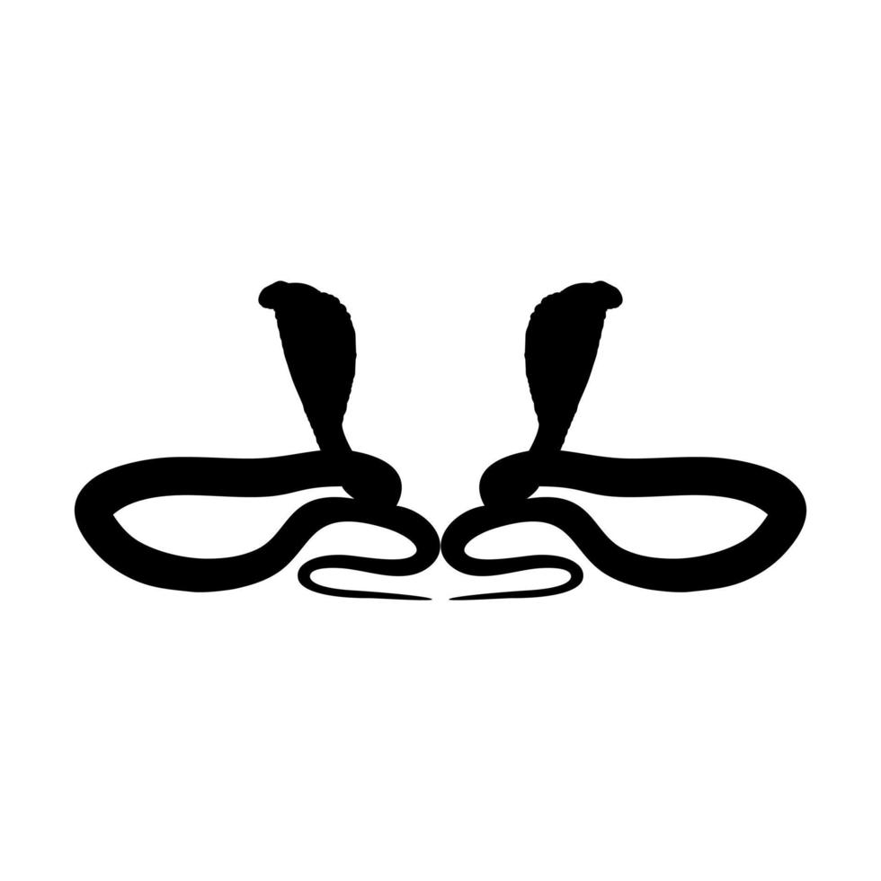 silhueta da cobra cobra para logotipo, pictograma, site ou elemento de design gráfico. ilustração vetorial vetor