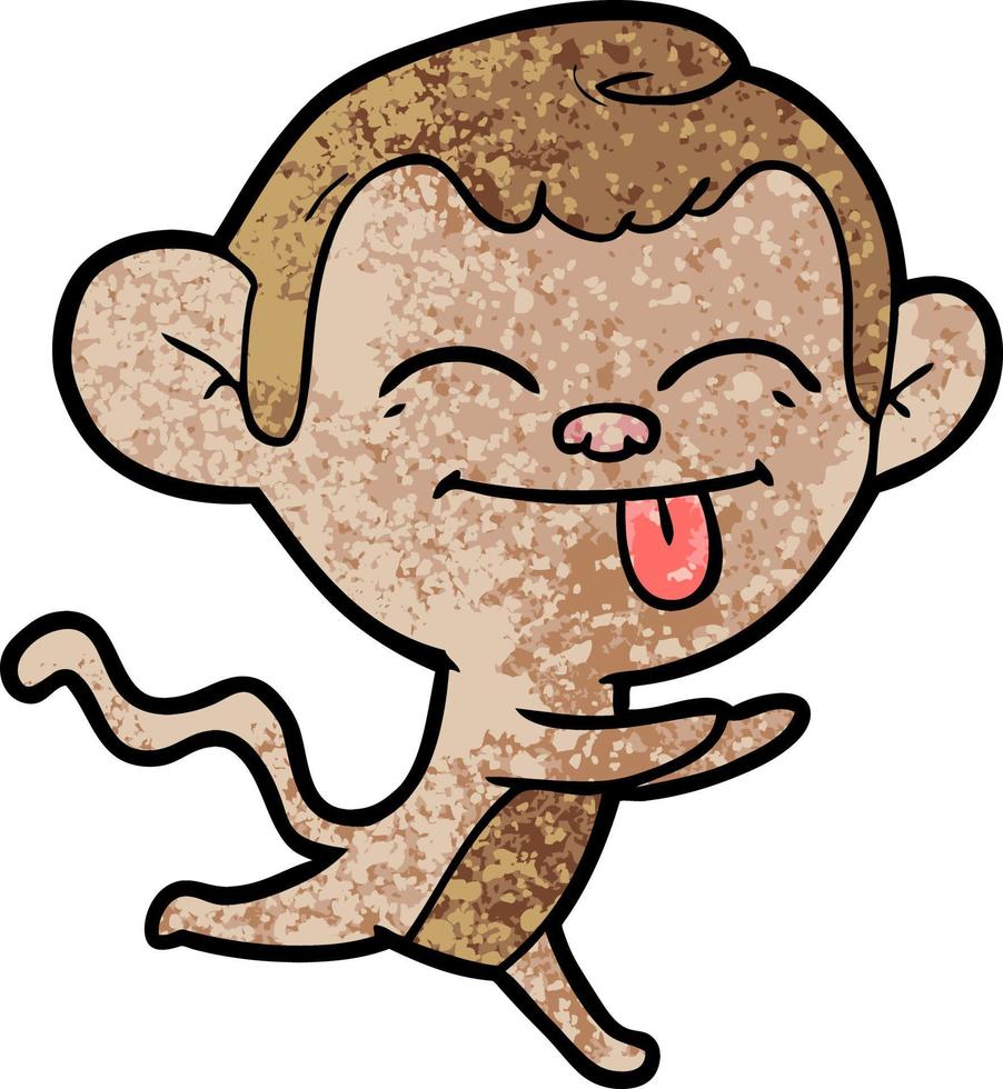 macaco de desenho animado correndo vetor