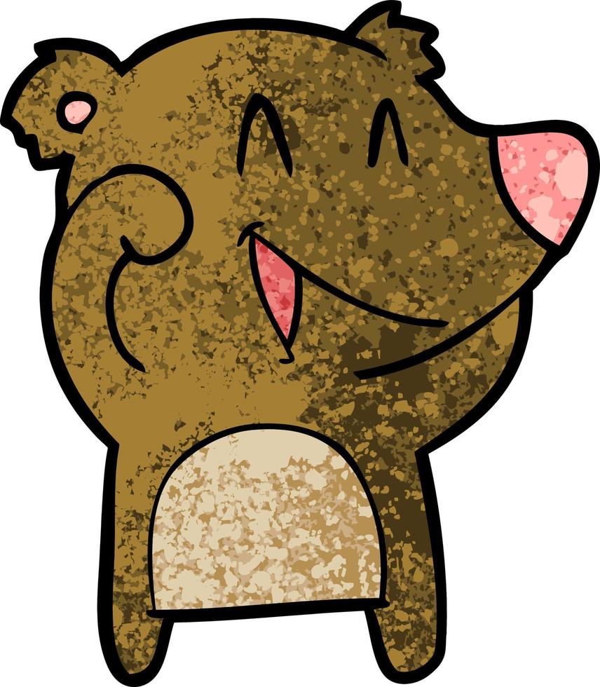 desenho de urso rindo vetor