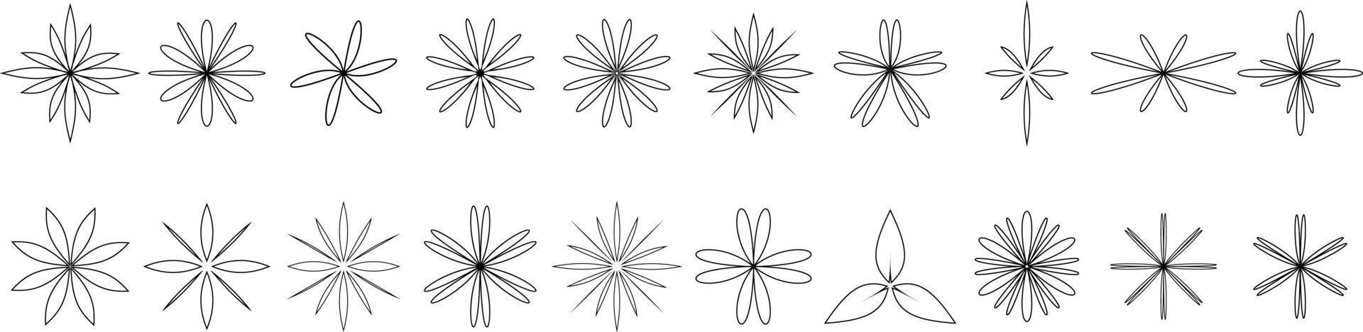 forma geométrica de design floral para elemento vetor