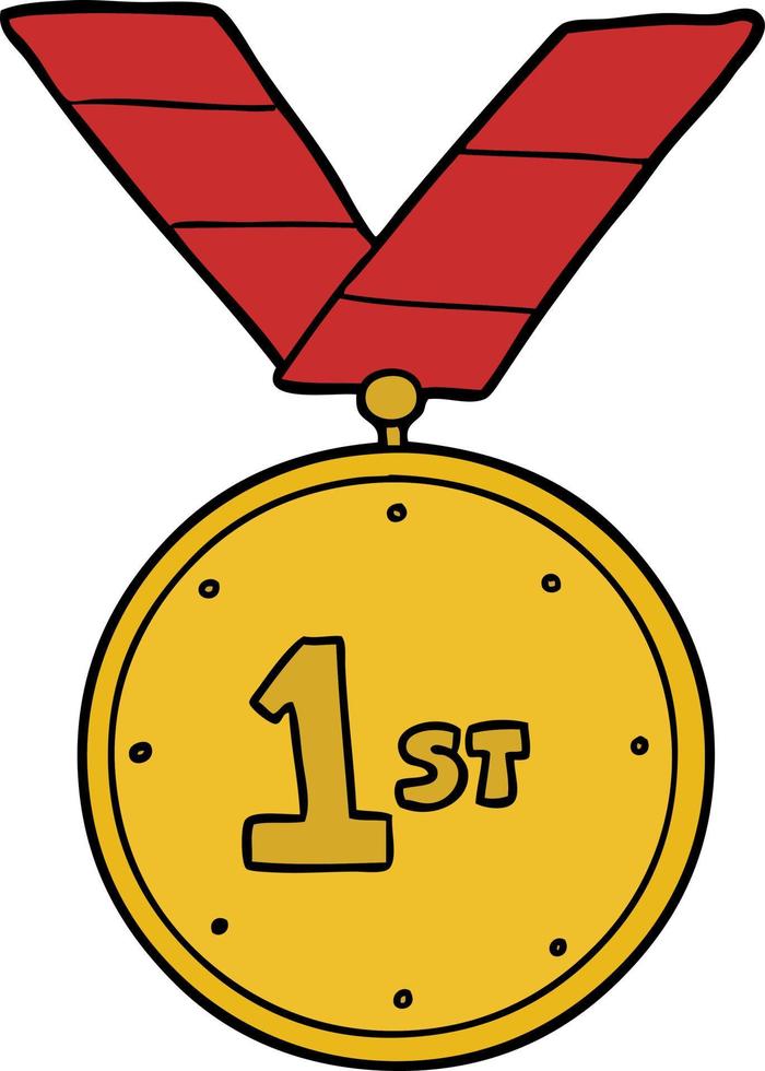 medalha de esportes de desenho animado vetor