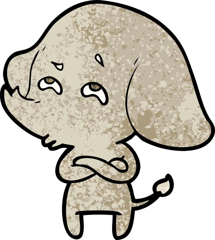 elefante de desenho animado lembrando vetor