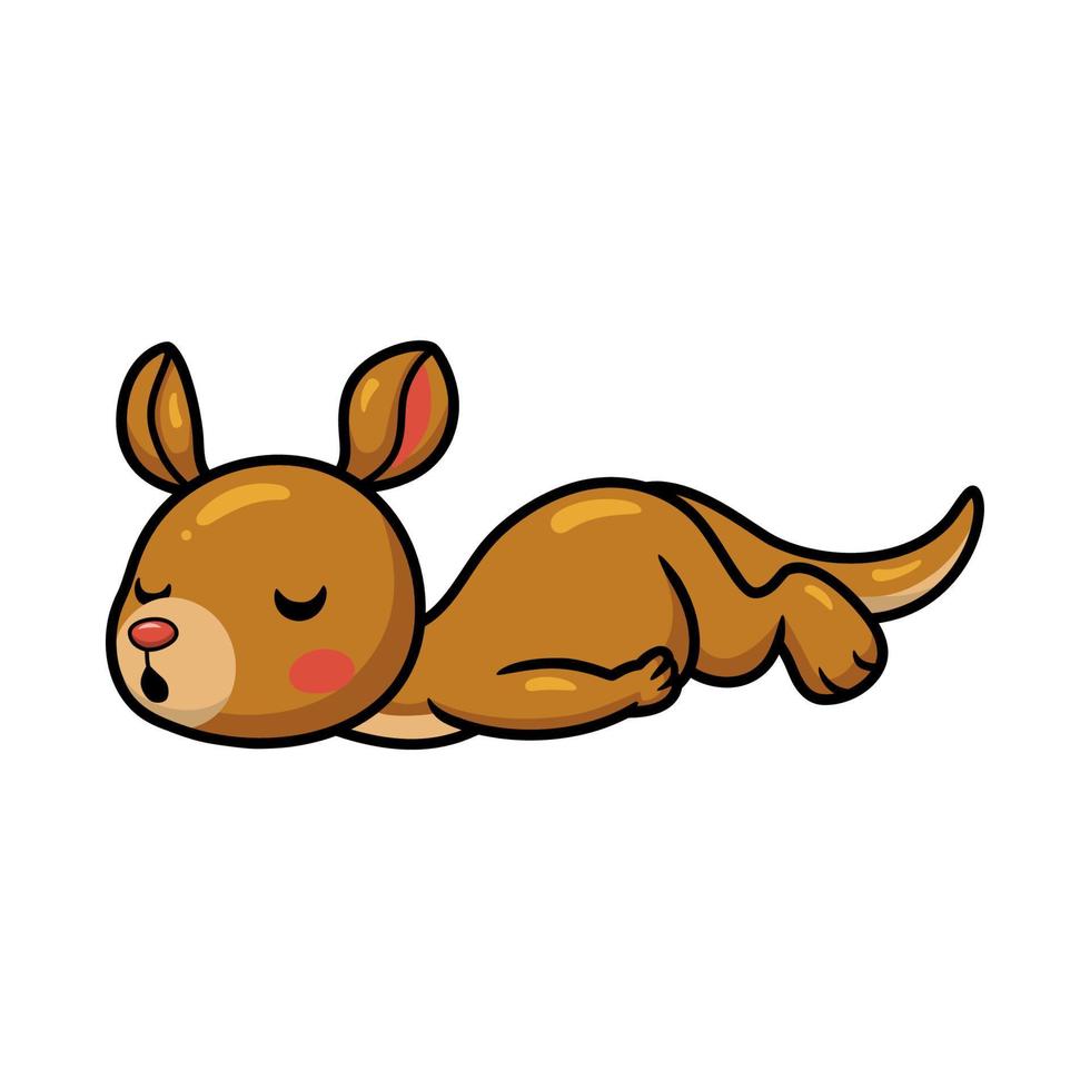 desenho de canguru bonitinho dormindo vetor