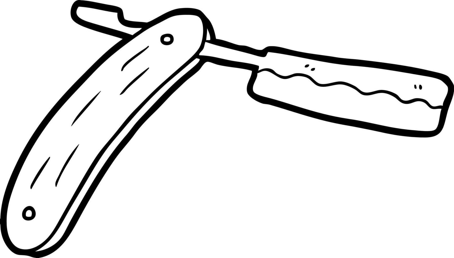desenho de navalha de garganta cortada vetor