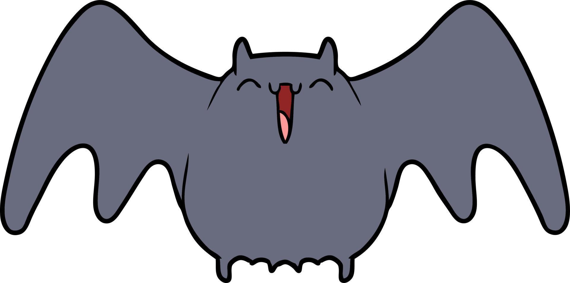 morcego de desenho animado assustador vetor