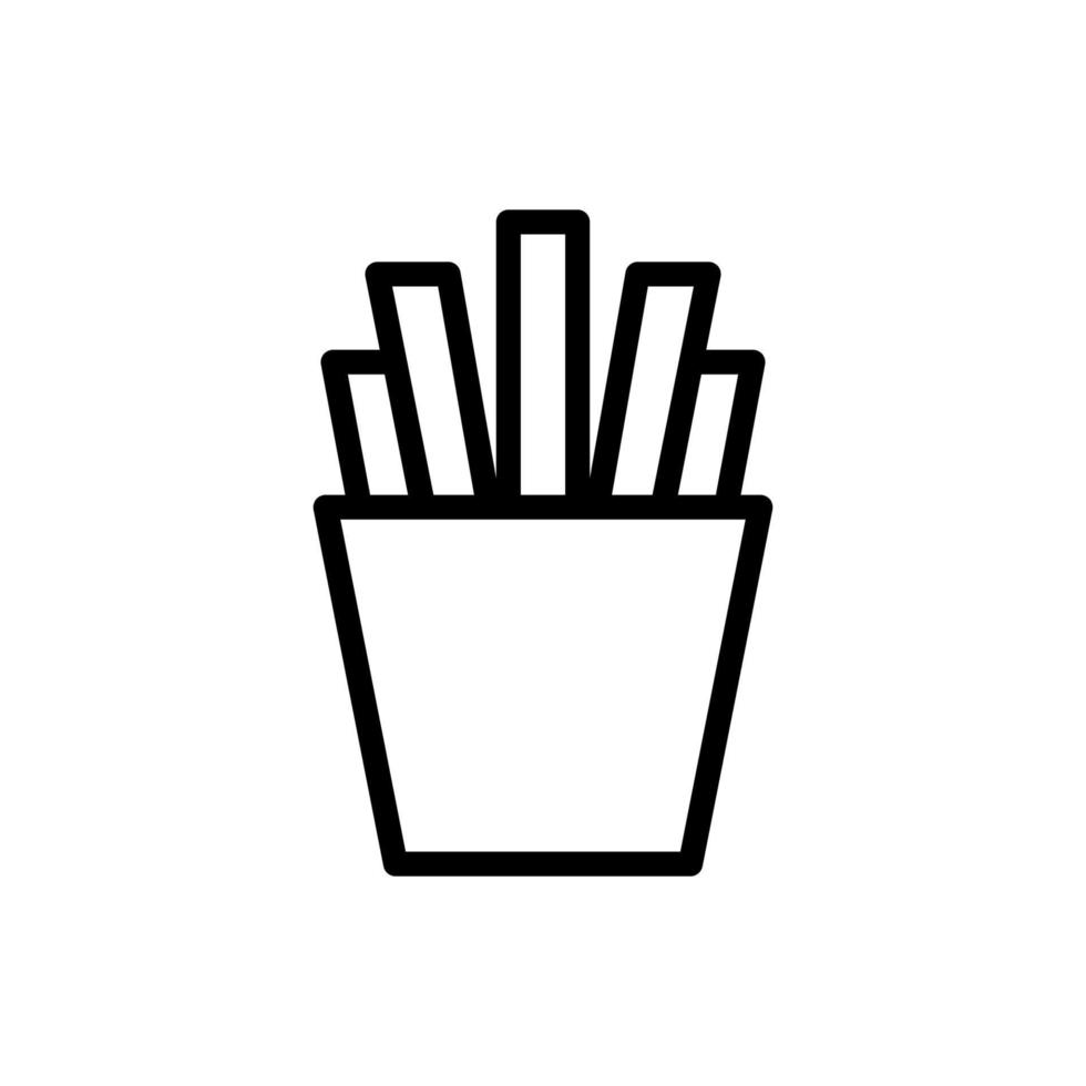 modelos de design de vetor de ícone de batatas fritas