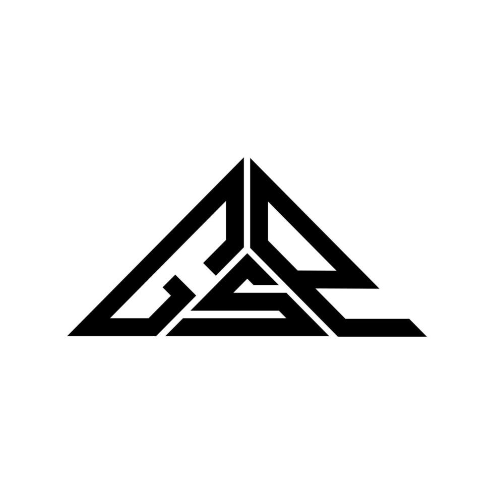 gsp carta logotipo design criativo com gráfico vetorial, gsp logotipo simples e moderno em forma de triângulo. vetor