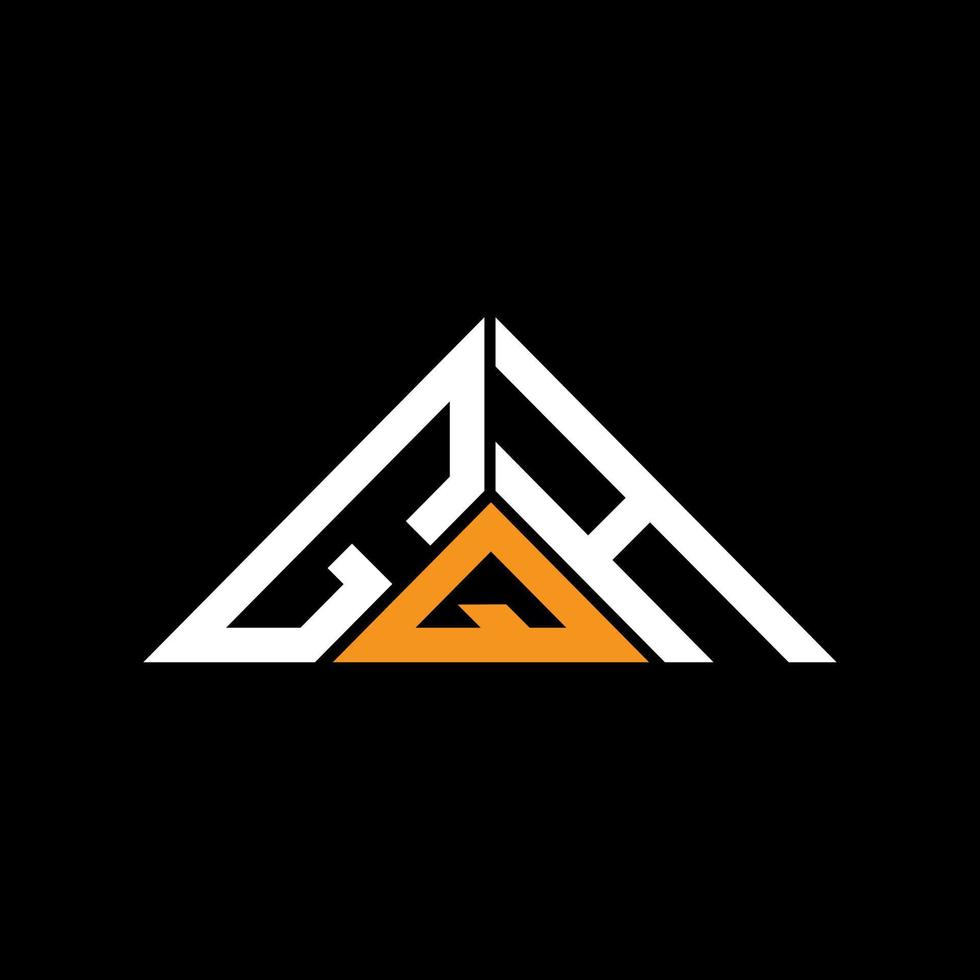 gqh carta logotipo design criativo com gráfico vetorial, gqh logotipo simples e moderno em forma de triângulo. vetor