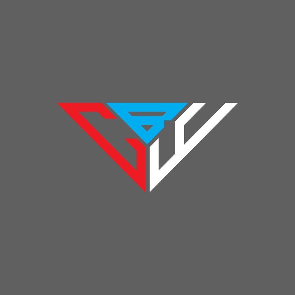 design criativo do logotipo da carta cby com gráfico vetorial, logotipo simples e moderno cby em forma de triângulo. vetor