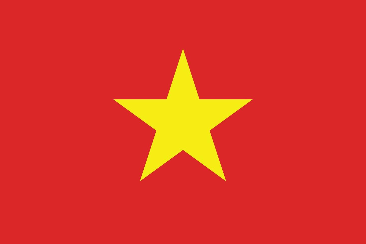 a bandeira nacional do vietnã ilustração vetorial. bandeira civil e estadual vetor
