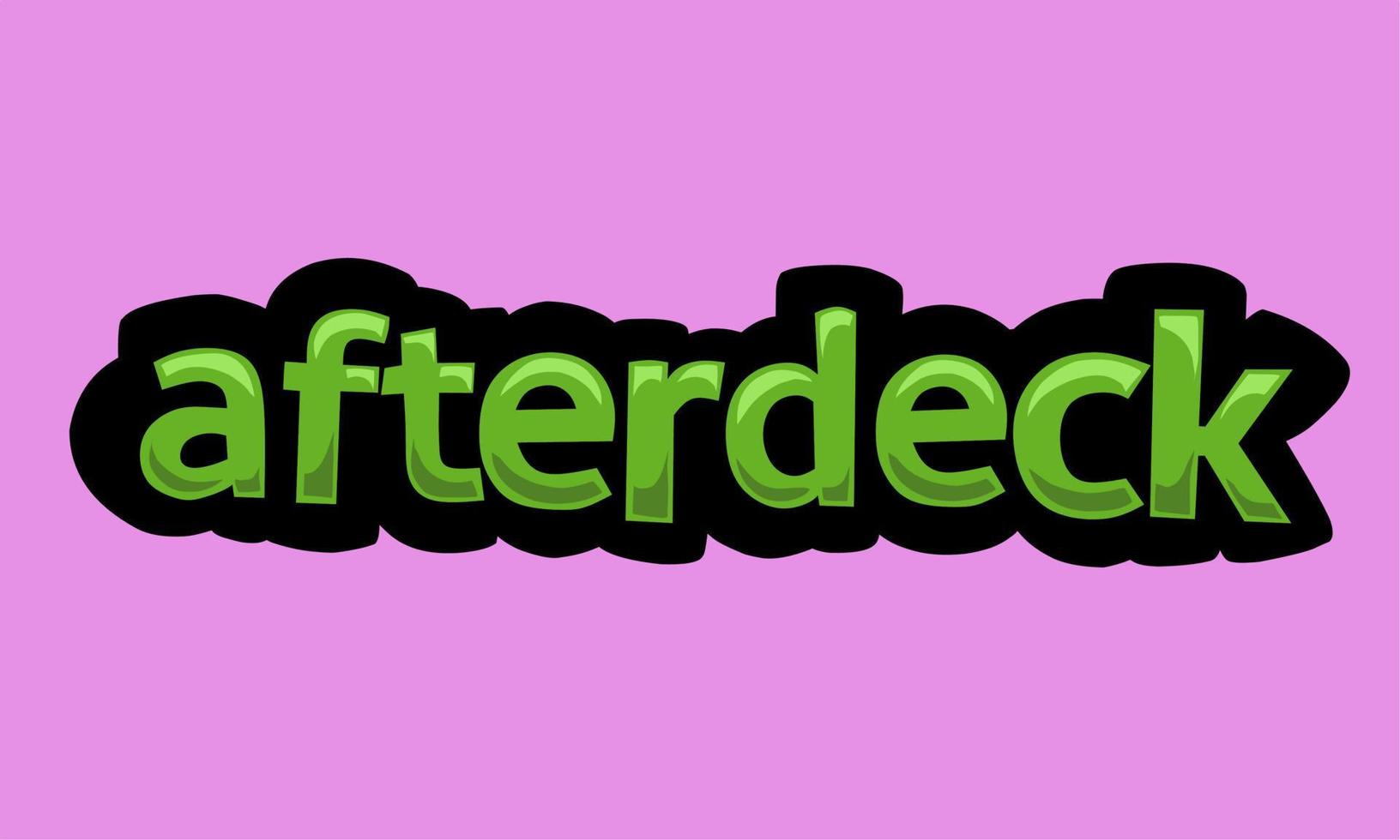 afterdeck escrevendo design vetorial em um fundo rosa vetor