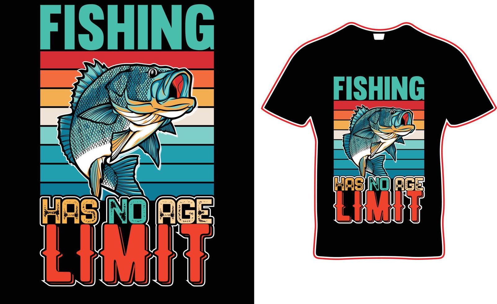 design de camiseta de pesca. design de camiseta vetorial. vetor