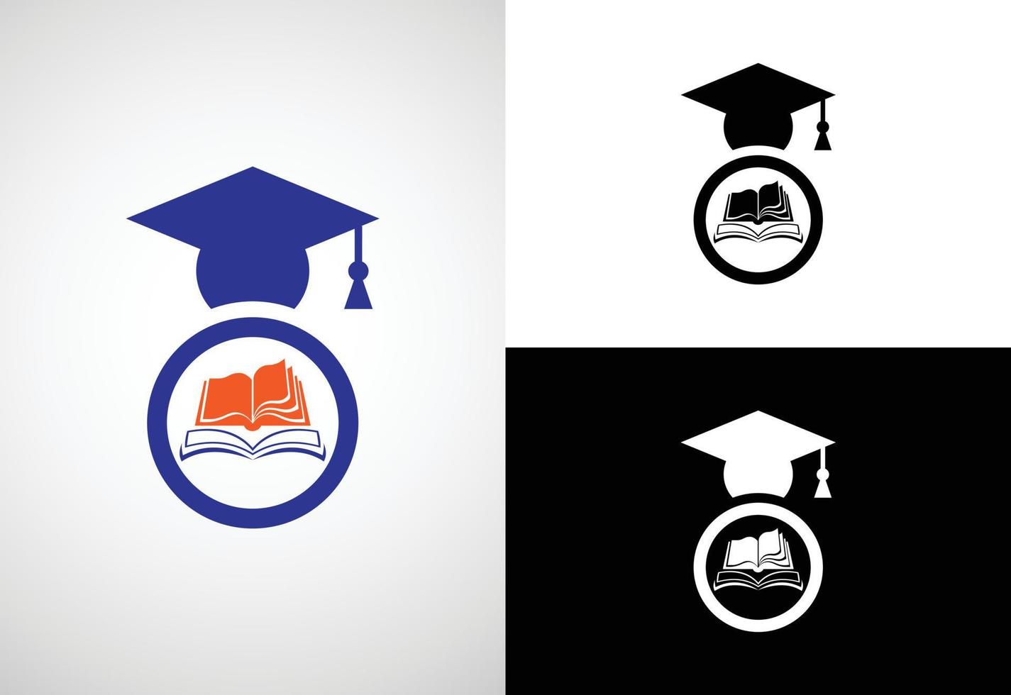 modelo de vetor de design de logotipo de educação, ilustração em vetor de logotipo de educação e graduação
