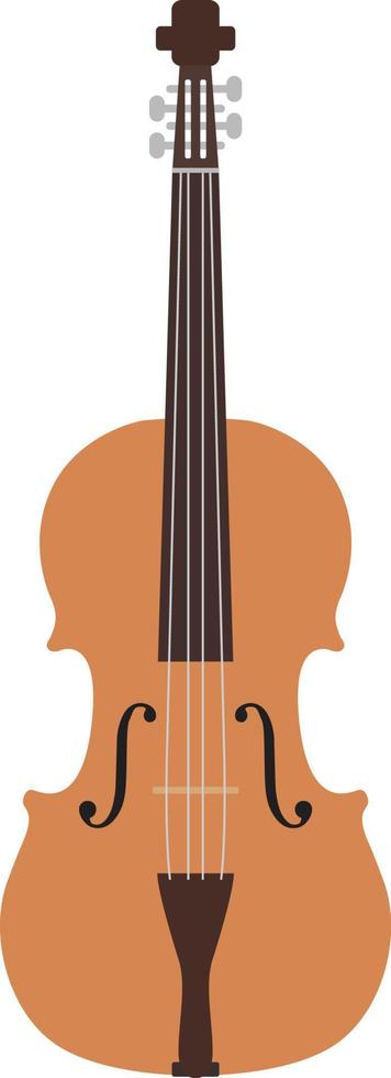ícone de violino, ilustração plana vetor