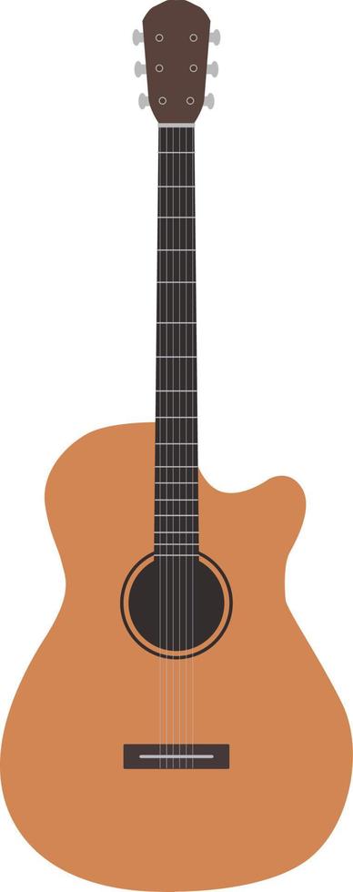 ícone de guitarra clássica, ilustração plana vetor