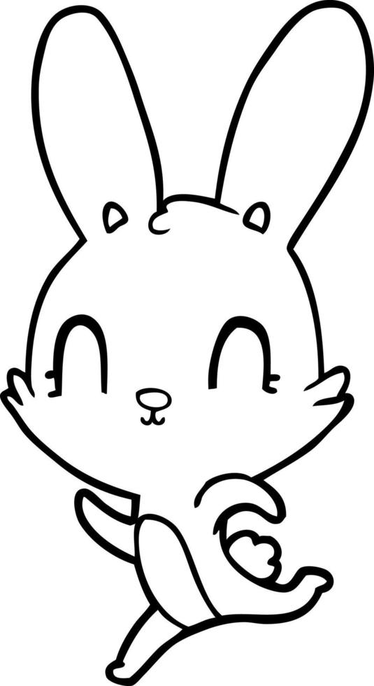 coelho bonito dos desenhos animados vetor