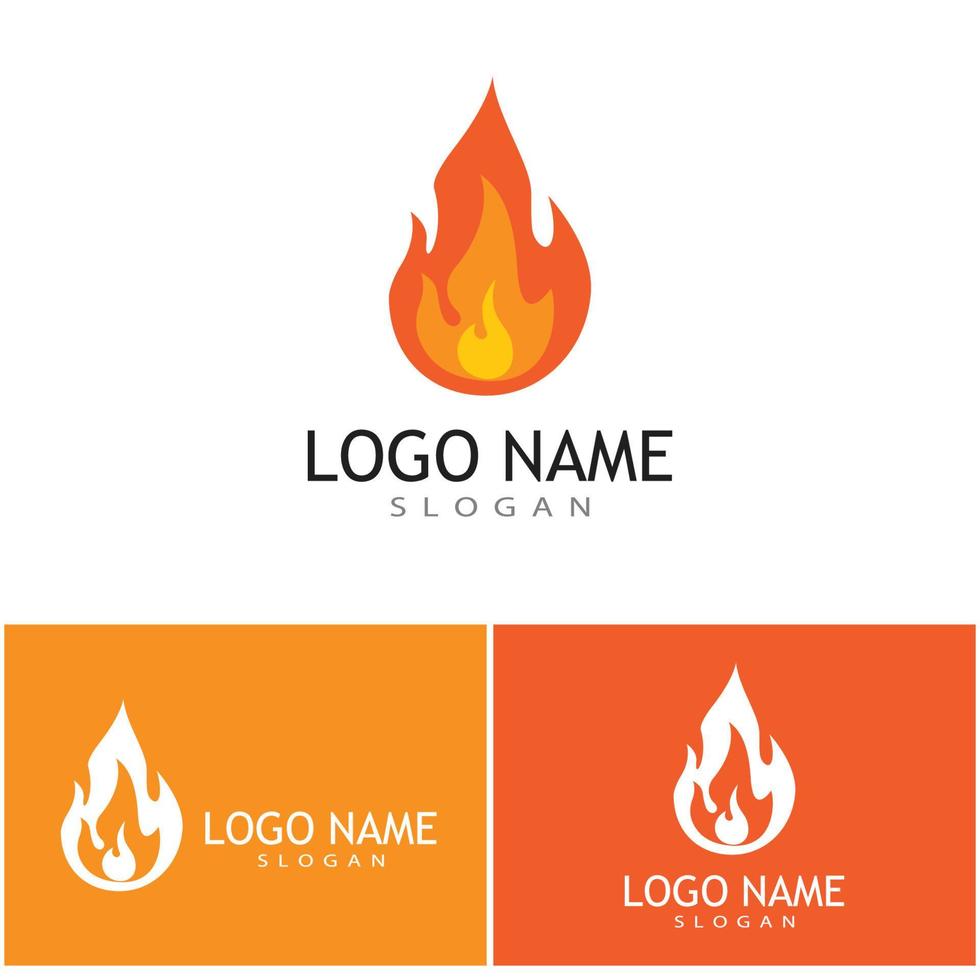 design de conceito de vetor de logotipo de chama de fogo