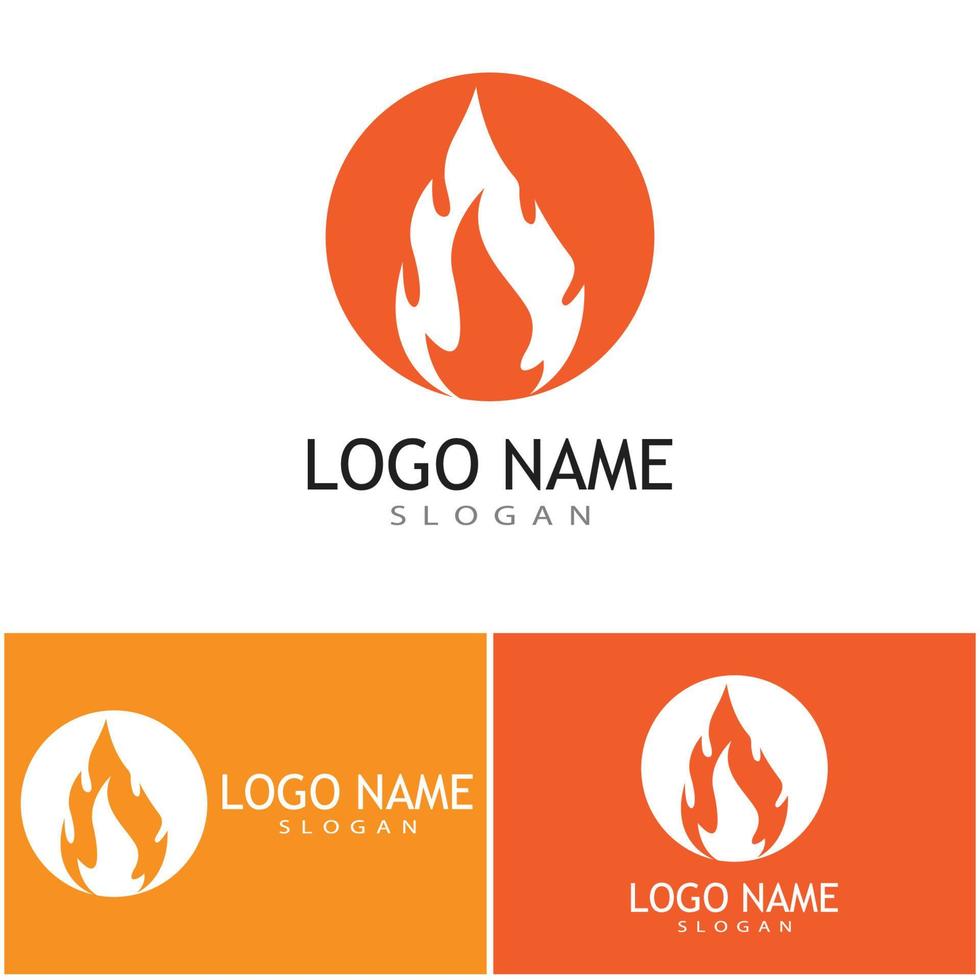 design de conceito de vetor de logotipo de chama de fogo