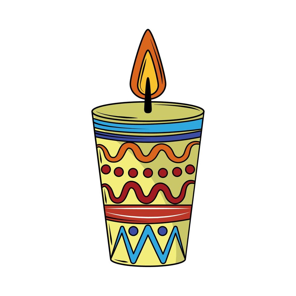 decoração de velas coloridas vetor
