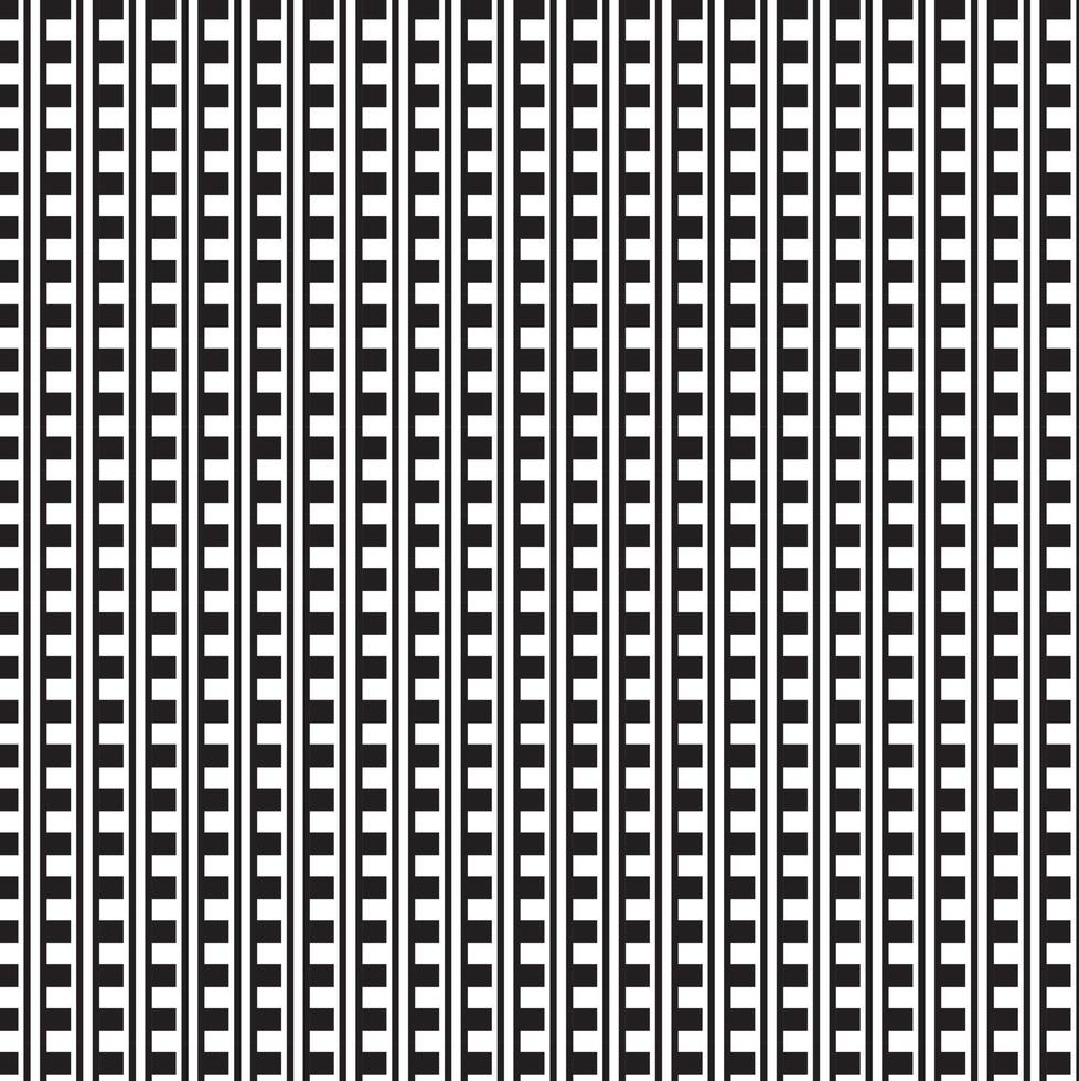 borda de padrão abstrato sem costura listras quadradas pretas, cinzas e brancas lindo tecido de padrão geométrico vetor