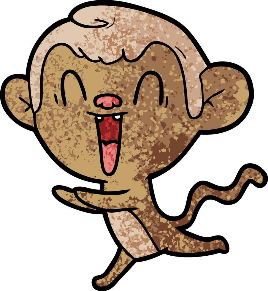 macaco rindo dos desenhos animados vetor