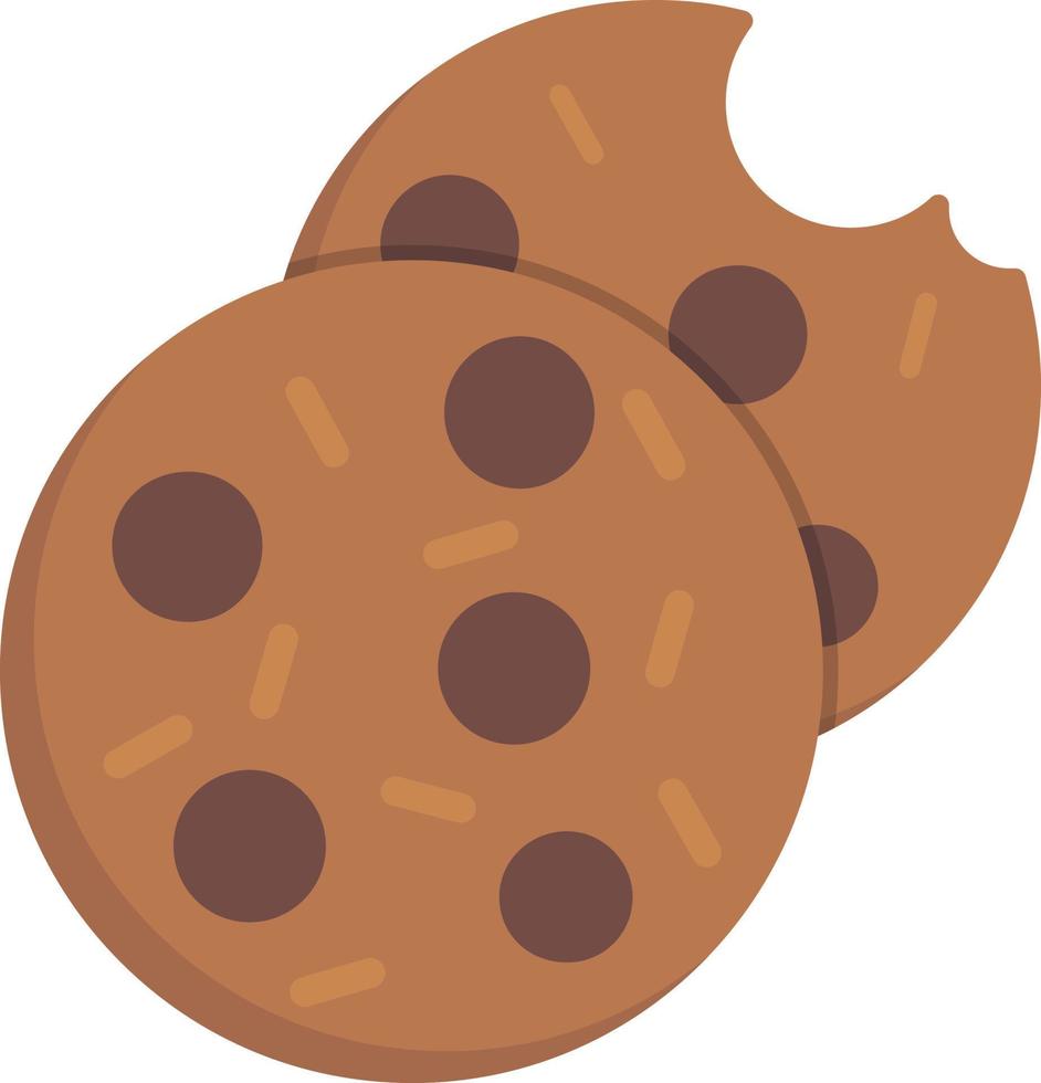 ícone plano de biscoitos vetor