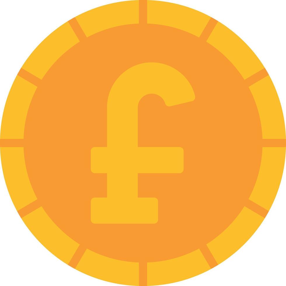 ícone plano de moeda de libra vetor