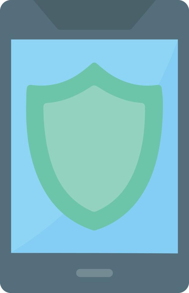 ícone plano de proteção de telefone inteligente vetor