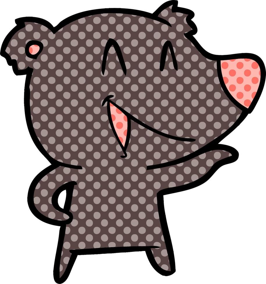 desenho de urso rindo vetor