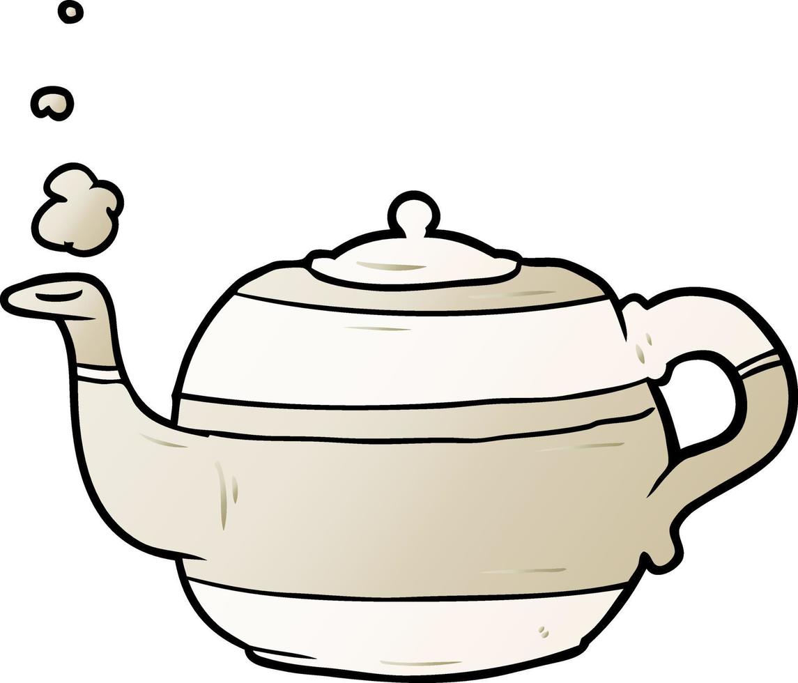 bule de chá de desenho animado vetor