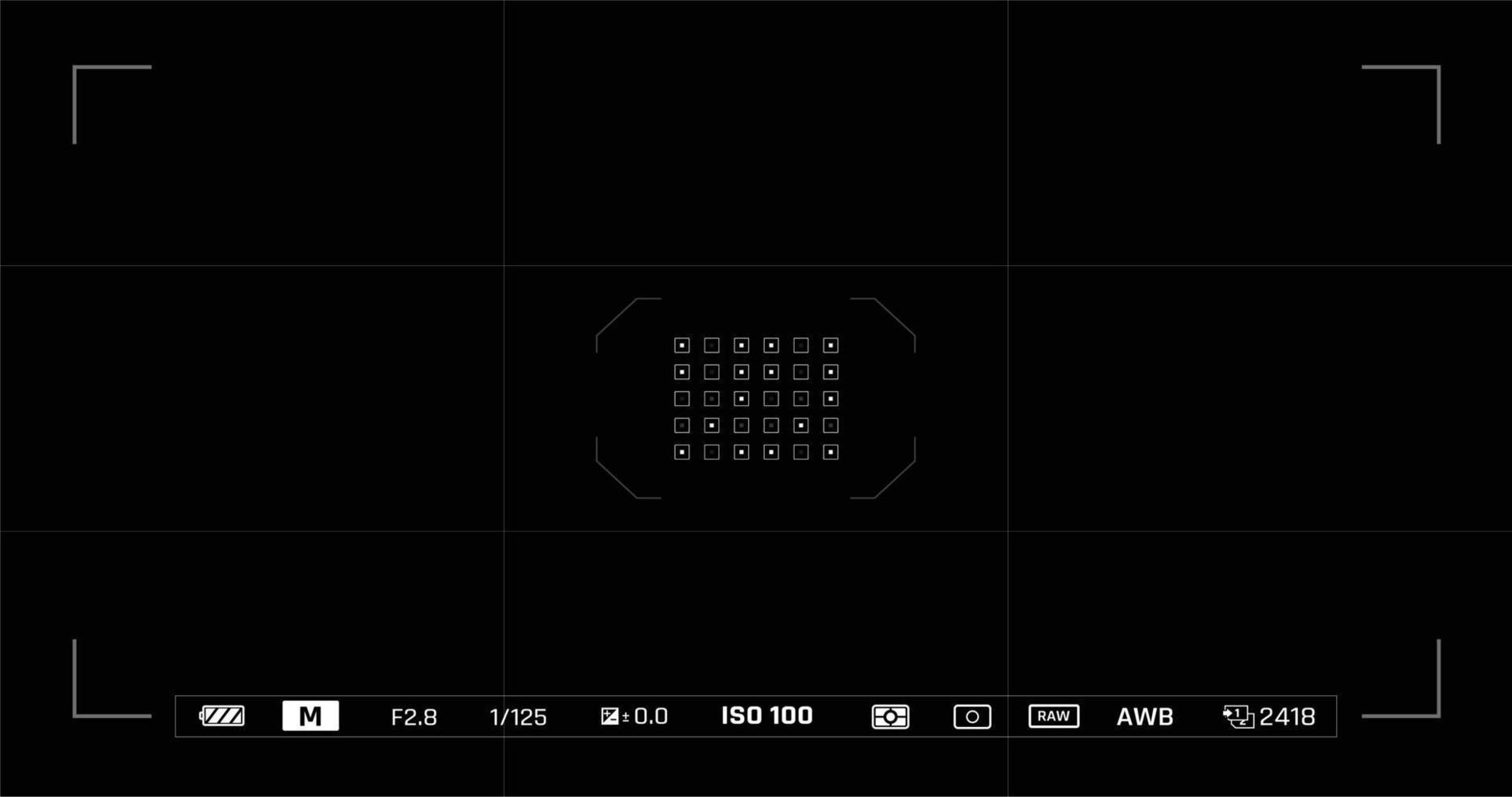 interface do usuário da câmera 007 vetor