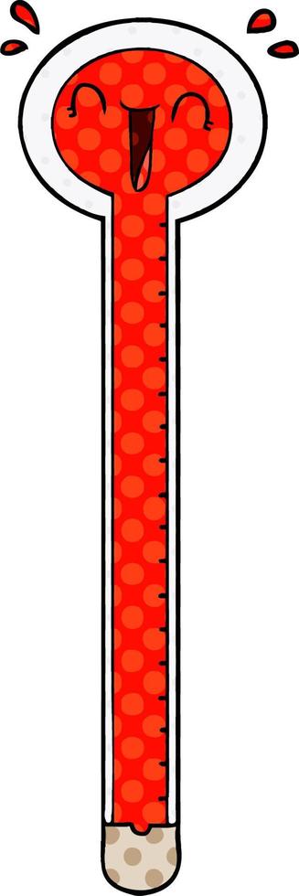 termômetro de desenho animado rindo vetor