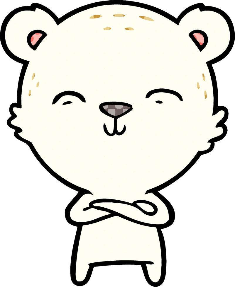 urso polar de desenho animado feliz vetor