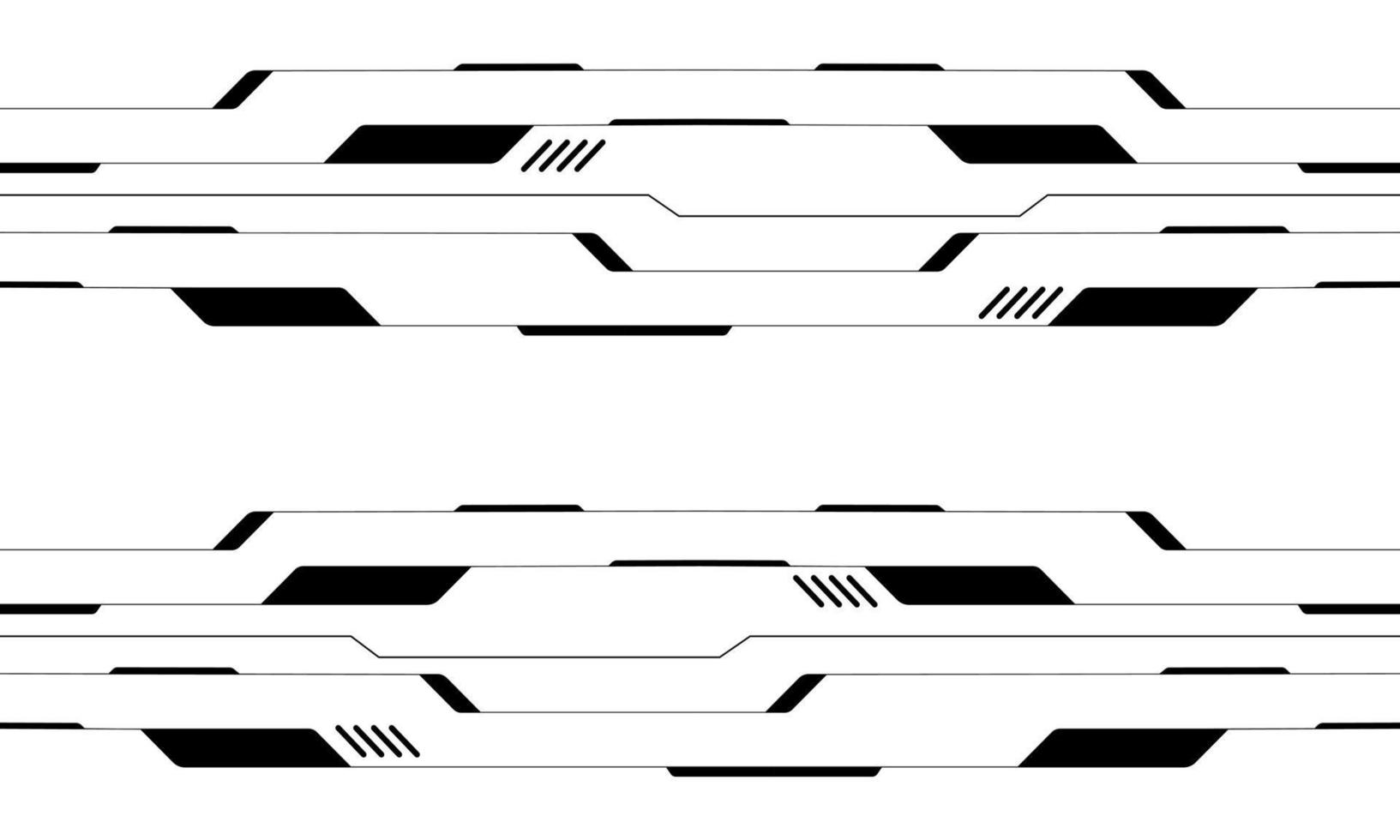 circuito cibernético de linha preta abstrata em padrão de fundo branco sem costura design moderno vetor de tecnologia futurista